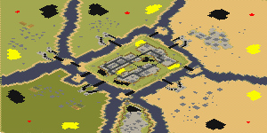 city on a hill - Red Alert 2 Map Preview Image